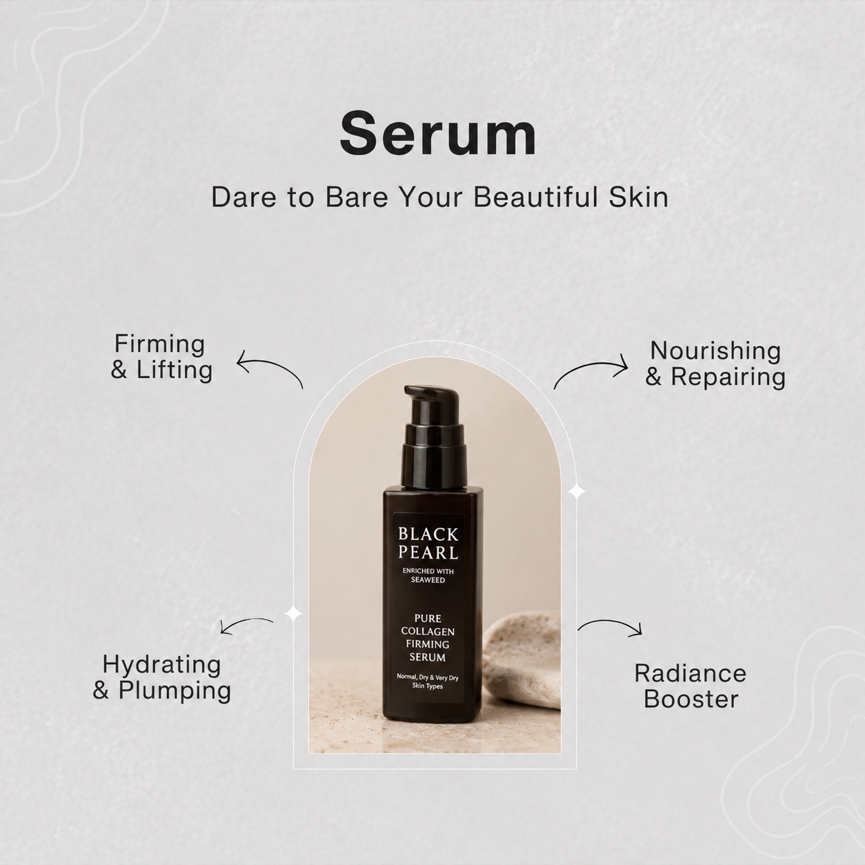 Black Pearl Pure Collagen Firming Serum - Image 4